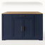 Premium Compact Modern Navy Blue Storage Cabinet & Kitchen Buffet with Gold Hardware