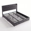 MMK FURNISHINGS Modern Velvet Upholstered Platform Bed Frame with Storage Baskets, Button Tufted Headboard (No Box Spring Needed)