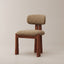 Mid-Century Modern Solid Ash Wood Upholstered Dining Chair