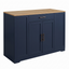 Premium Modern Navy Blue Storage Cabinet & Kitchen Sideboard with Gold Hardware