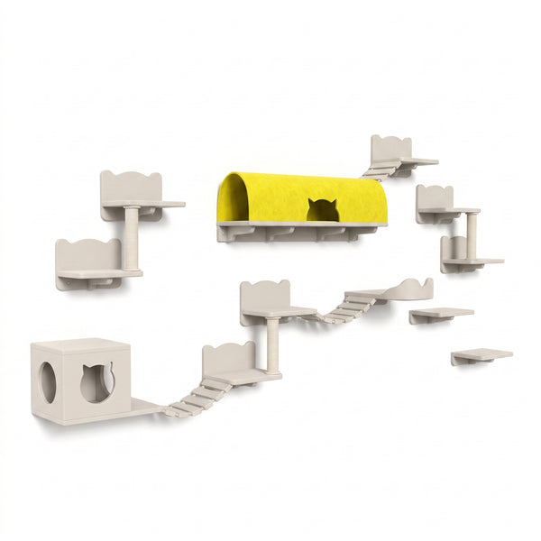 Premium Wall-Mounted Cat Climbing Frame & Playscape Set