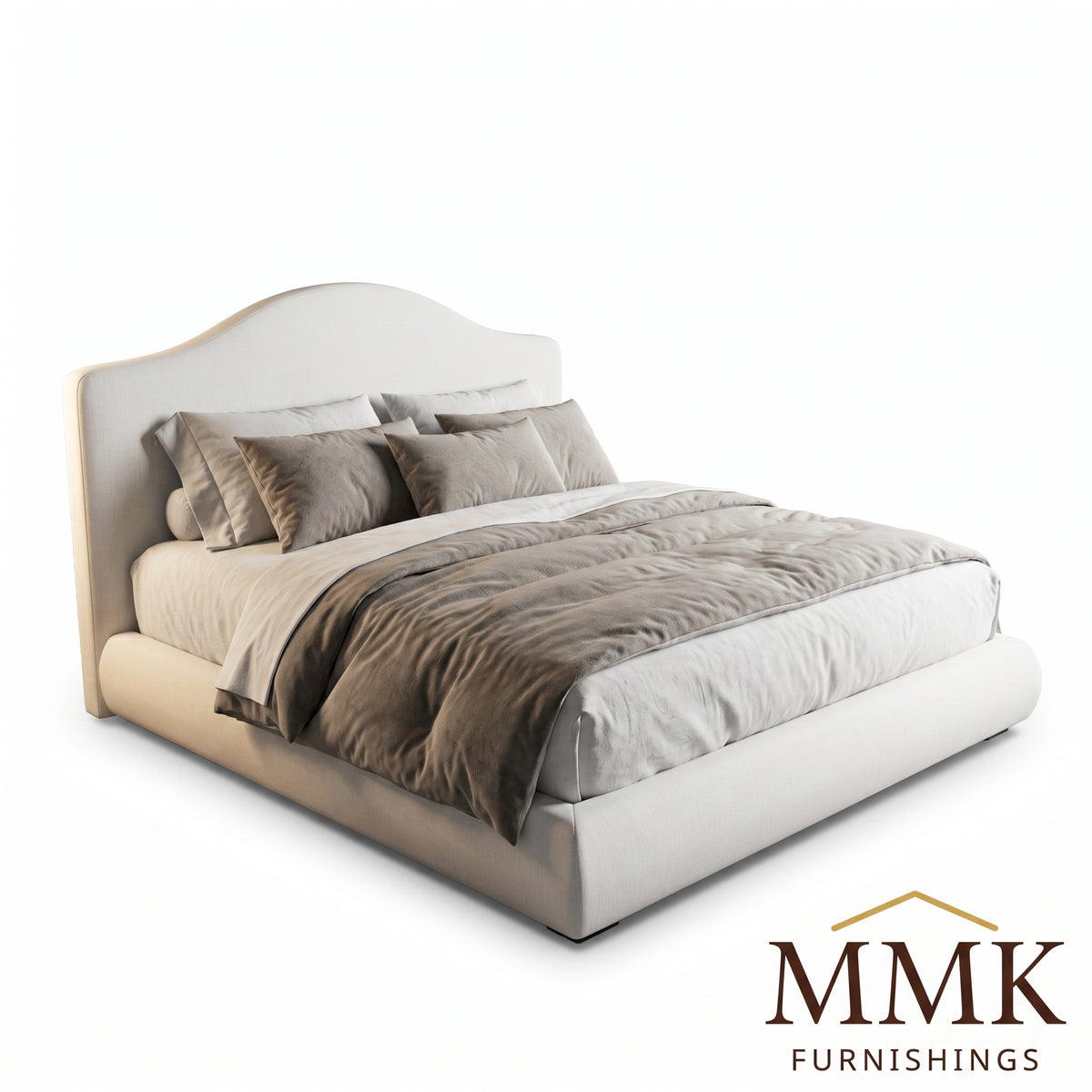 Premium King Completely Upholstered Lift-Up Storage Bed with Curved Headboard Main image