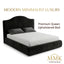Premium Queen Completely Upholstered Lift-Up Storage Bed with Curved Headboard - Black