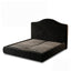 Premium King Completely Upholstered Lift-Up Storage Bed with Curved Headboard - Black