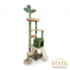 Premium Multi-Level Tropical Palm Tree Cat Tower with Teddy Fleece Condo