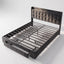 MMK FURNISHINGS Queen Velvet Platform Bed Frame – 4 Under-Bed Drawers