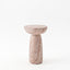 MMK FURNISHINGS 27" Modern Travertine End Table for Indoor & Outdoor
