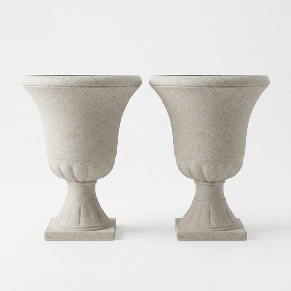 Classic Elegance Urn Planter (Stone-Look Finish)