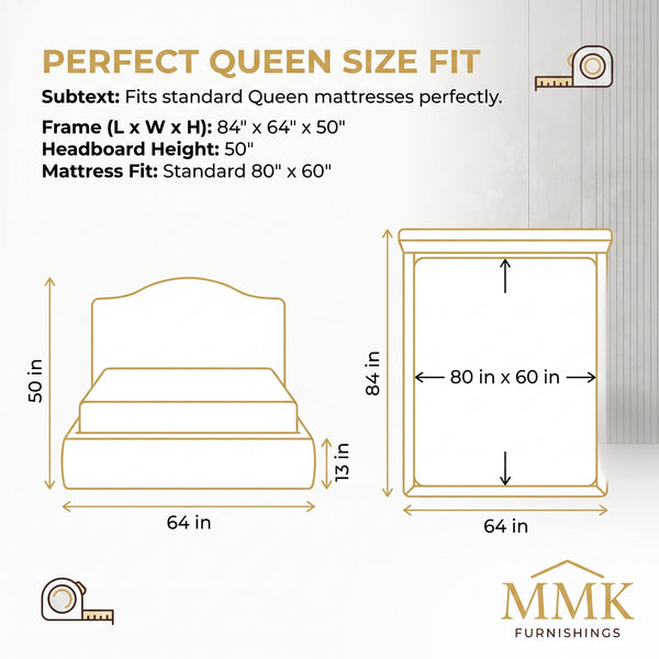 Premium Queen Completely Upholstered Lift-Up Storage Bed with Curved Headboard - Black